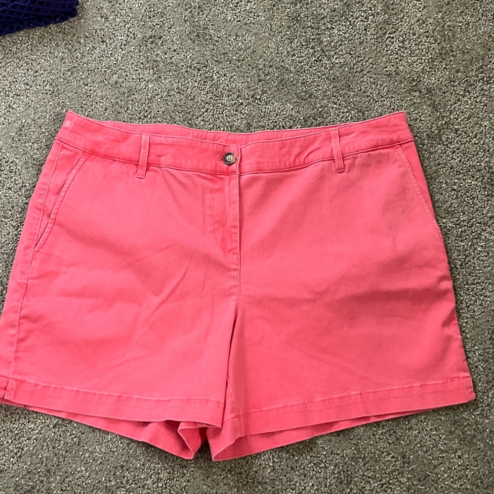 Tommy Bahama Coral Pink Cotton Boracoy chino Shorts Sz 16